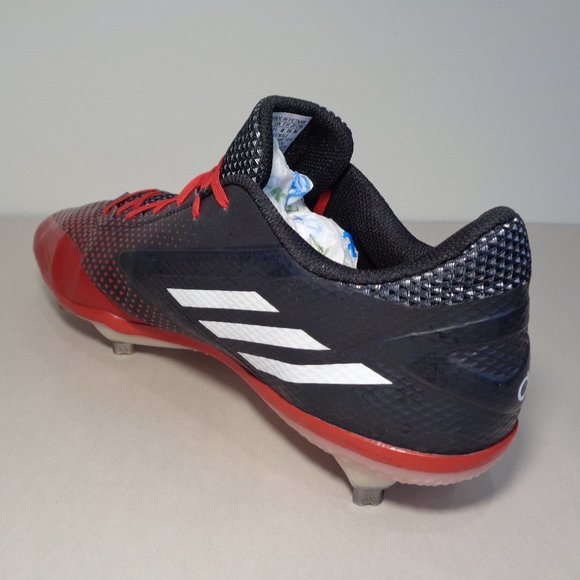 Adidas Size 13 M ADIZERO Black Red Baseball Cleats New Men\'s Shoes main image 9